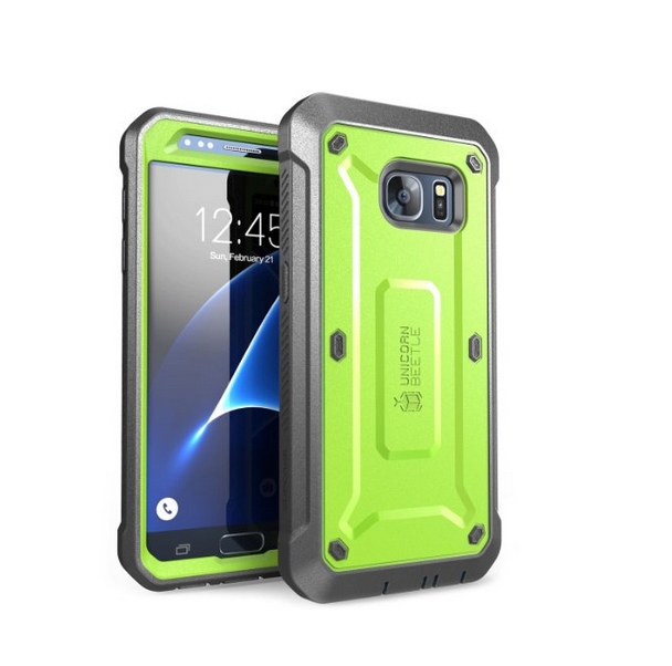 Galaxy S7 Case SUPCASE Full-body Rugged Holster Case with Built-in Screen Protector green gray